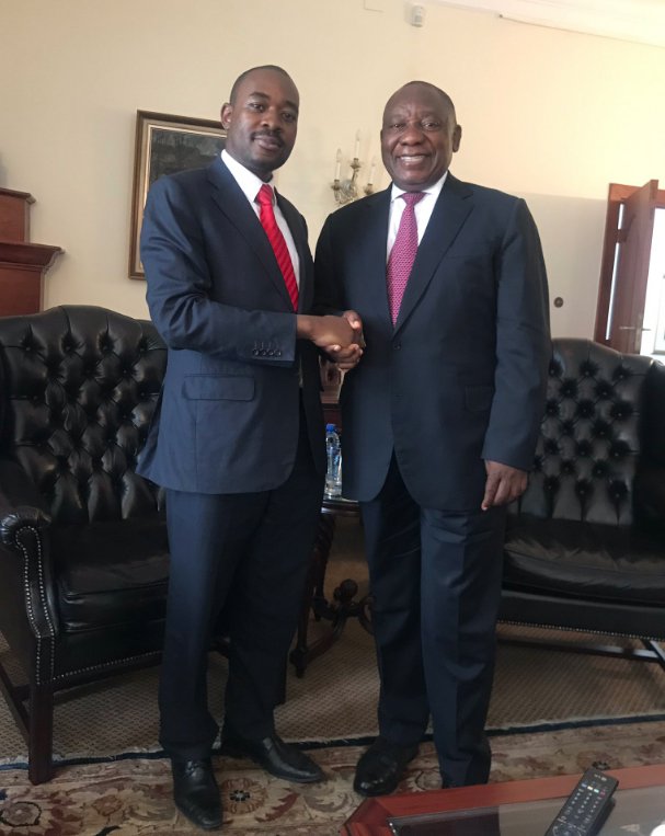 Nelson Chamisa meets Cyril Ramaphosa