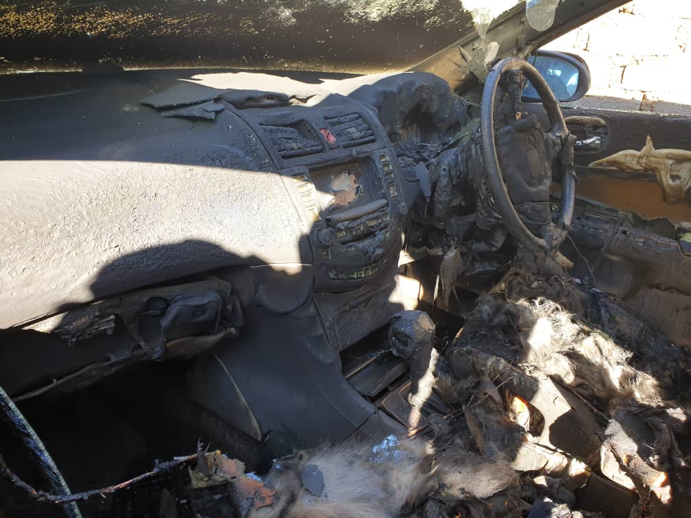 Masvingo MDC Councillor's car burnt to ashes 