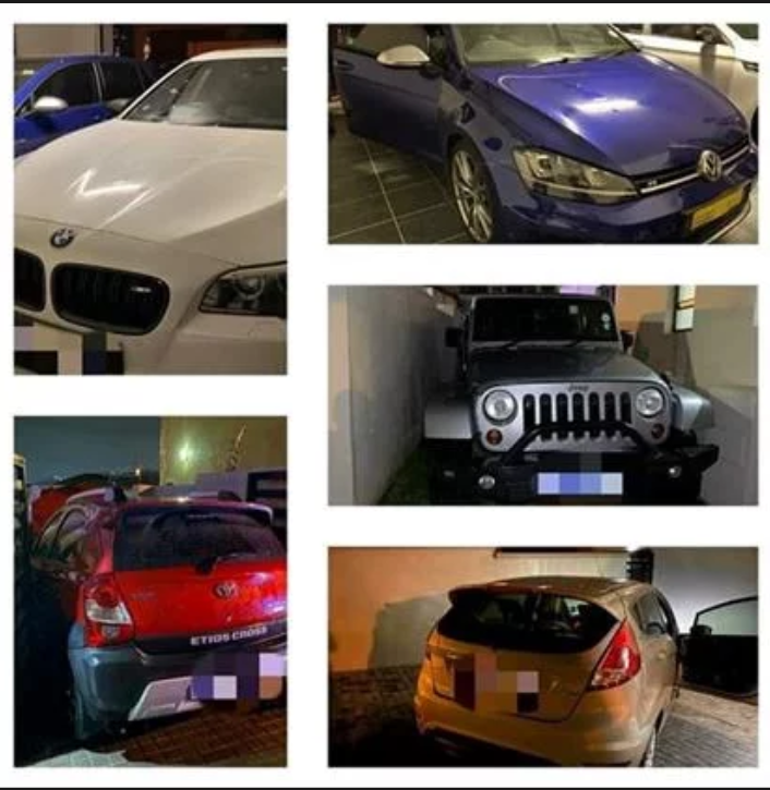 5 Stolen Cars recovered at South African estate