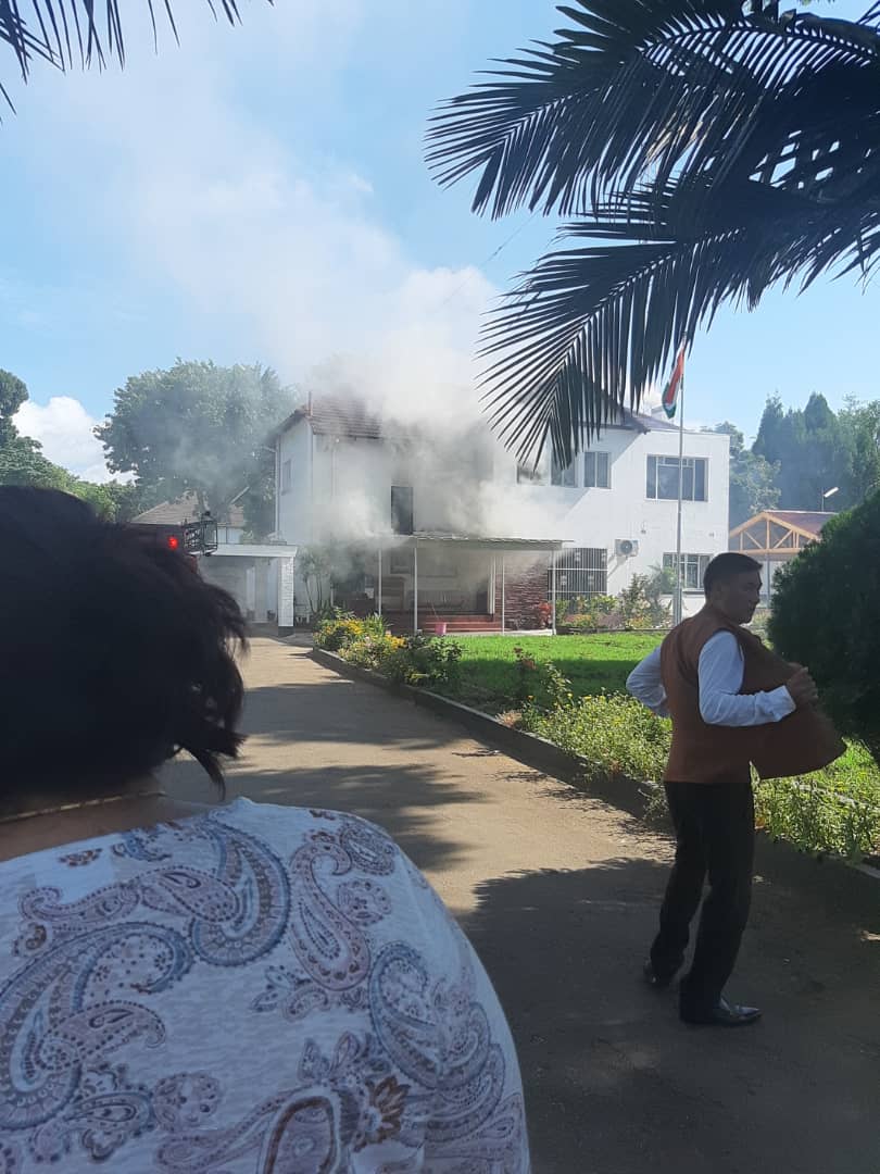 Indian Embassy GUTTED by fire