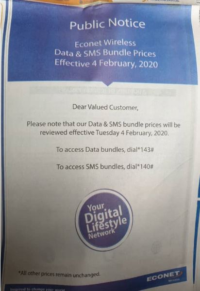 Econet Set To Hike Data & SMS Prices Again