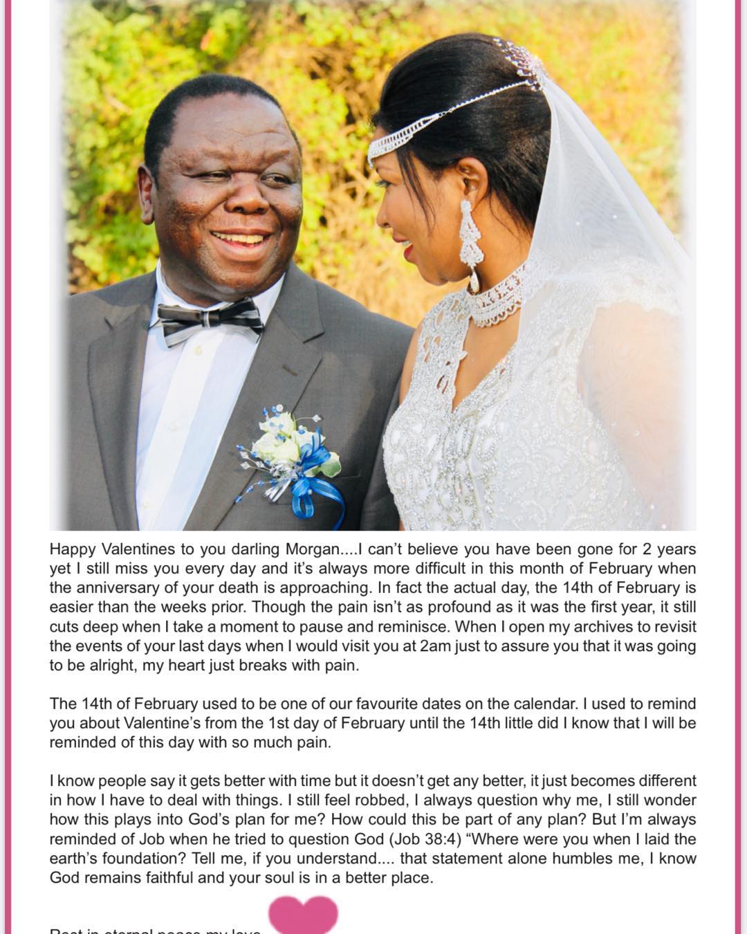 Elizabeth Tsvangirai Pours Her Heart Out 