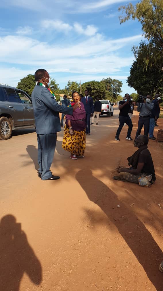 Mnangagwa Blesses Disabled Man