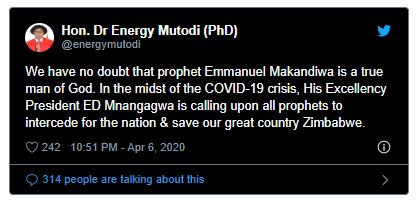  Government Declares Prophet Makandiwa A True Man Of God