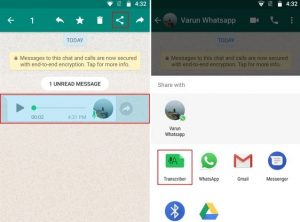 Change WhatsApp Voice Messages to Text