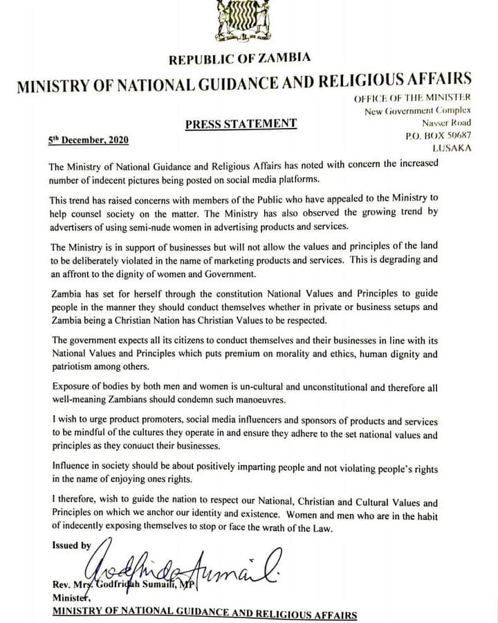 Godfridah Sumaili Minister of National Guidance 