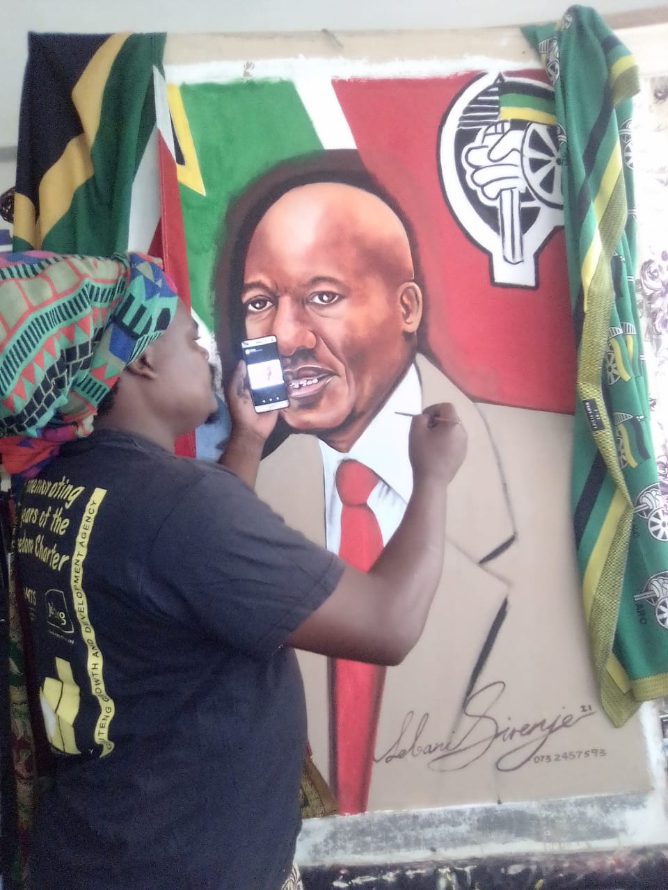 Rasta paints Minister Jackson Mthembu