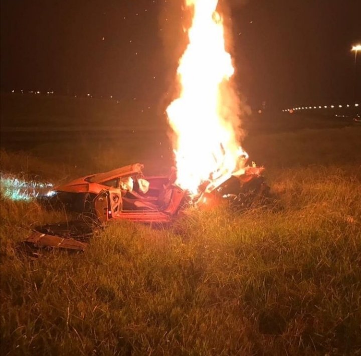 Ginimbi Manager's Boyfriend "Hell Commander" Involved In Fiery Accident In Lamborghini