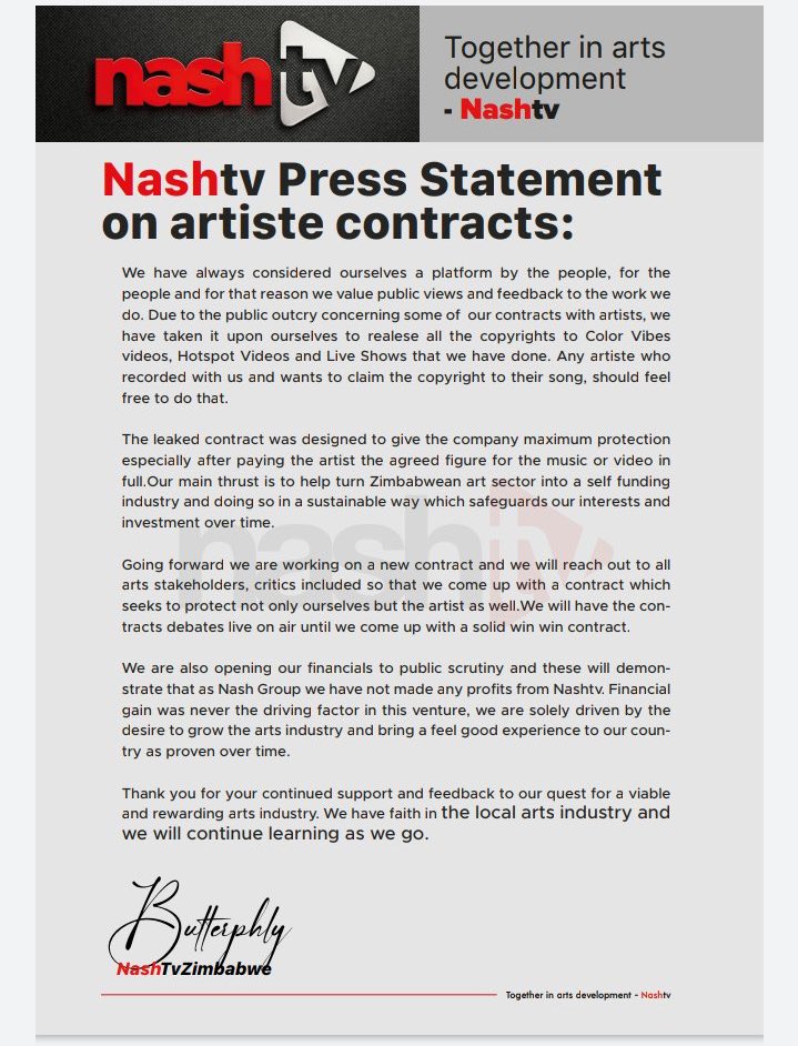  Nash TV Backs Down After Social Media Backlash Over "Exploiting" Artists, Releases All Copyrights