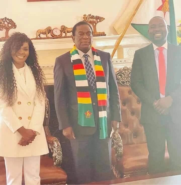 Comedian Mai Titi Meets President Emmerson Mnangagwa