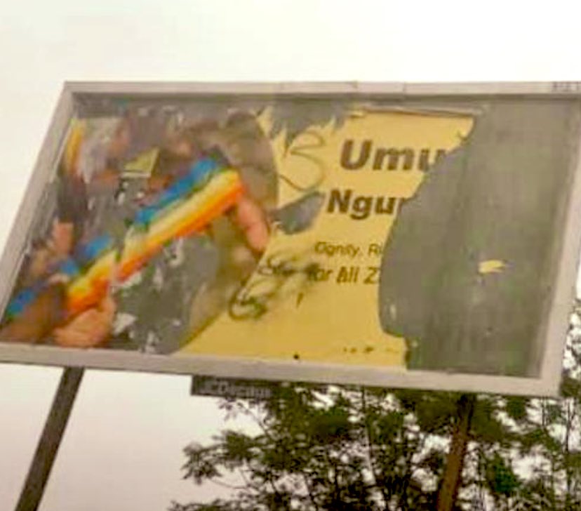 LGBTIQ+ Billboard Defaced In Zimbabwe 24 Hours After Being Erected: GALZ Fumes