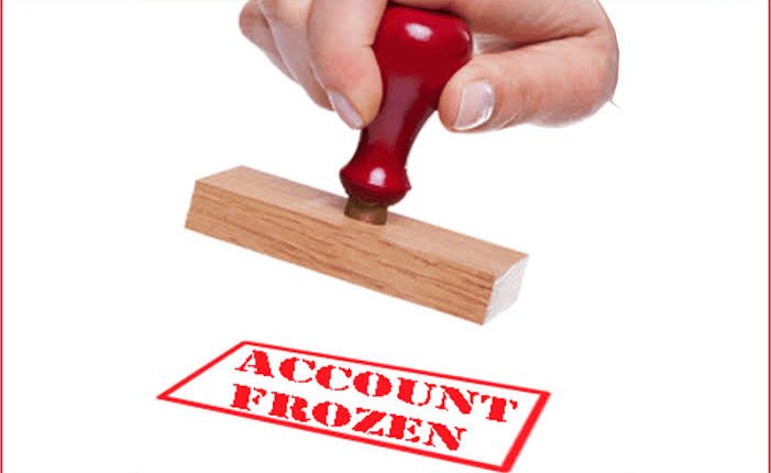 Expired permit bank account frozen