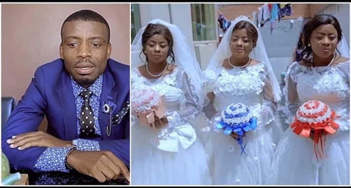PICS: Man Marries Triplets On The Same Day