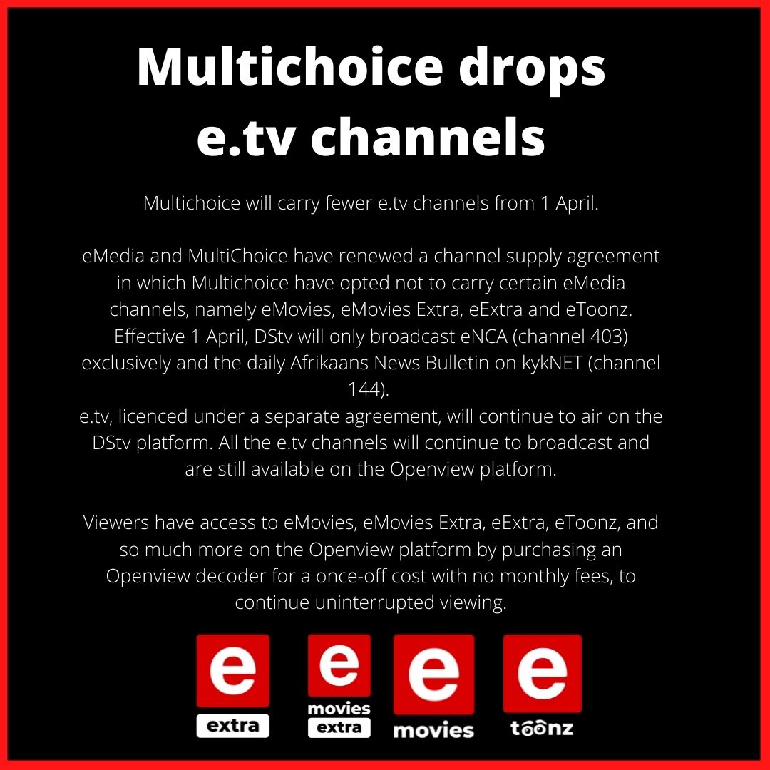 DStv Drops e-TV