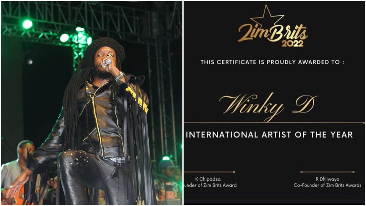 Winky D Bags The Zimbrits International Artist  Of The Year Award