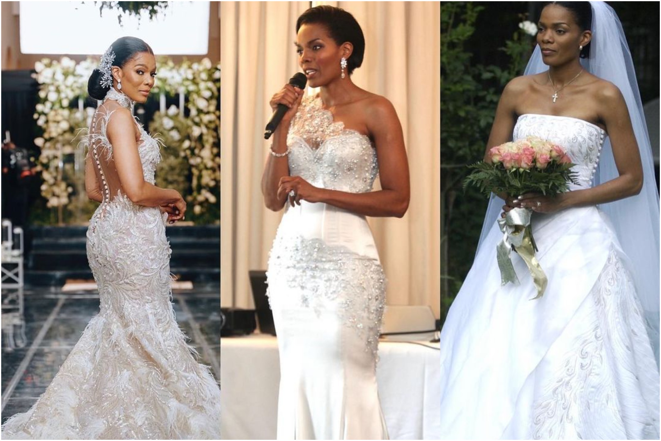 Connie Ferguson Is Aging Backwards - Mzansi Reacts To Dazzling Wedding Dress Collection Since 2001