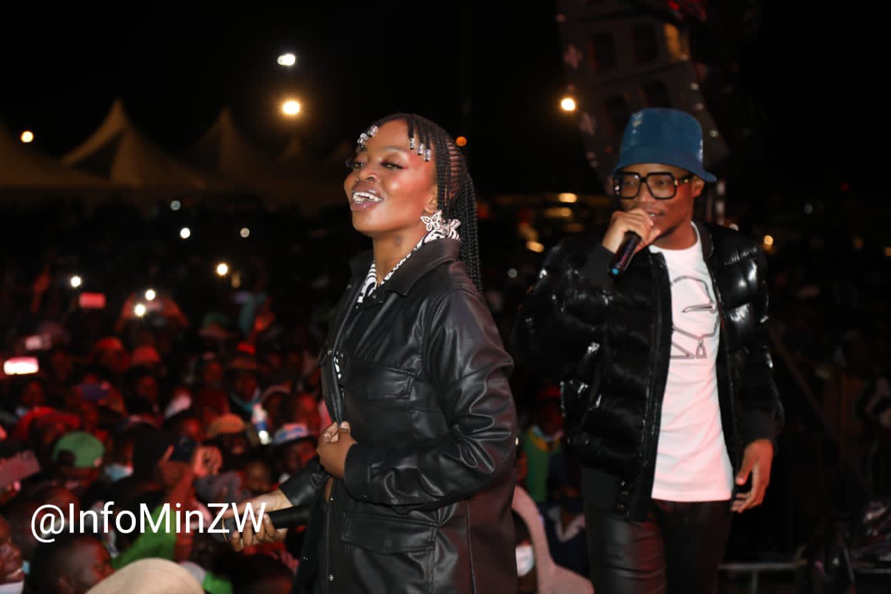 WATCH| South African DJ Master KG & Zanda Zakuza Shutdown Zimbabwe With Impressive Performance At Independence Gala