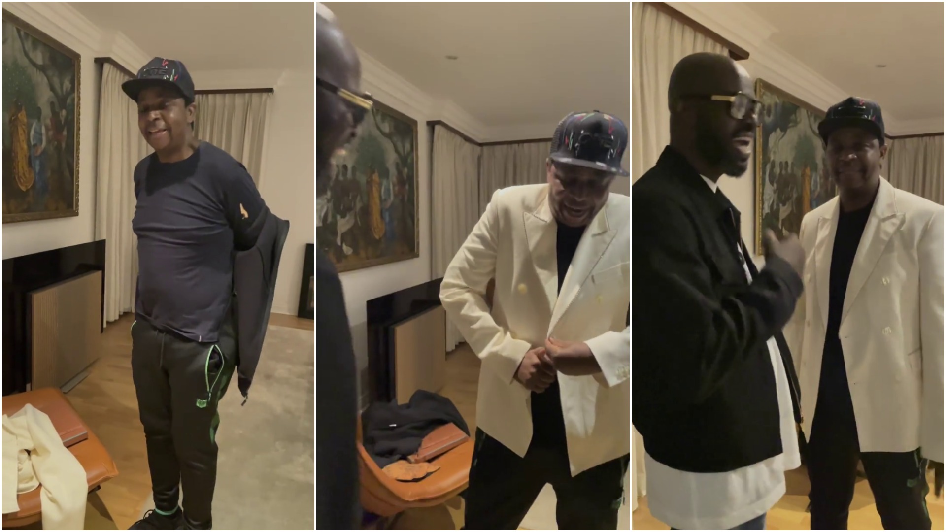 Video Of Oskido Trying On DJ Black Coffee’s “Grammy Jacket” Leaves Mzansi In Stitches