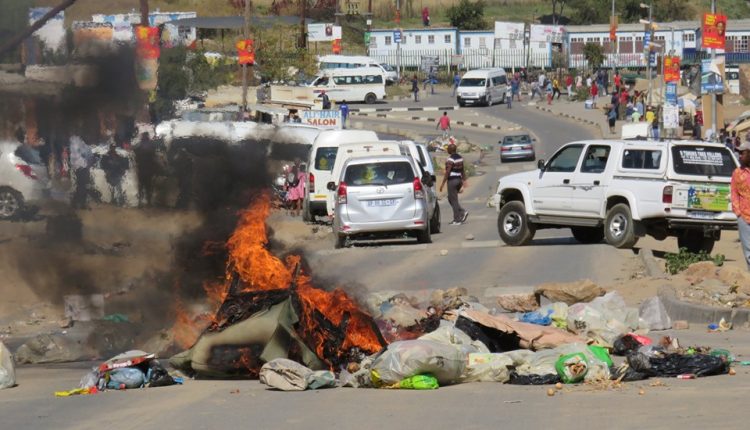 Protest action in Diepsloot where Elvis Nyathi was killed