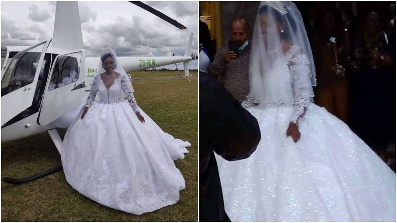 WATCH| Mai Titi Arrives At Her Million Dollar Wedding In A Helicopter