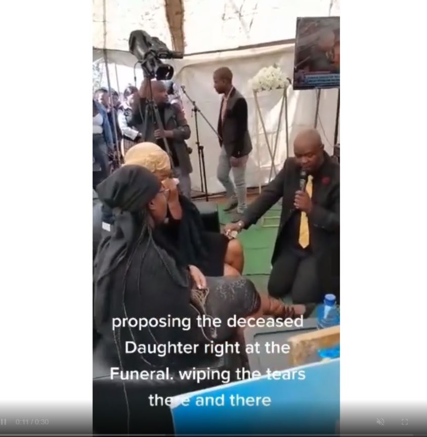 Daring South African Man Proposes To Deceased’s Daughter During Funeral Service