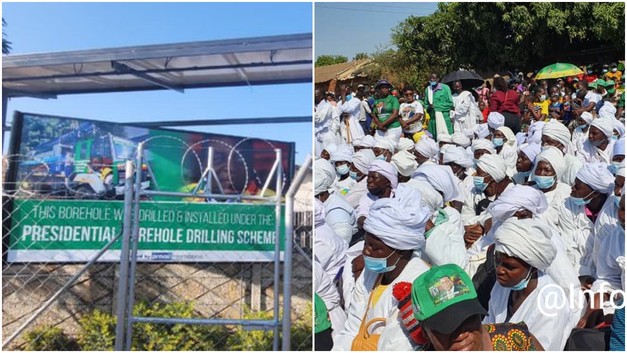 President Emmerson Mnangagwa Commissions Solar Powered Borehole In Glen View