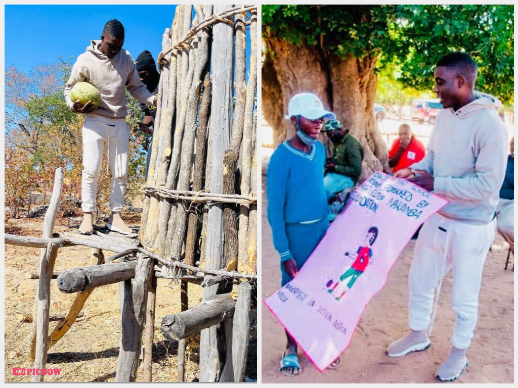 PICS| Aston Villa Midfielder Marvelous Nakamba Living His Best Life In His Home Village In Zimbabwe