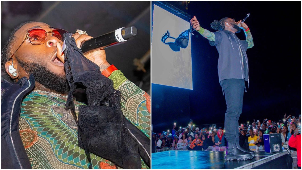 WATCH| Fan Throws Black Bra At Burna Boy While Performing In Harare
