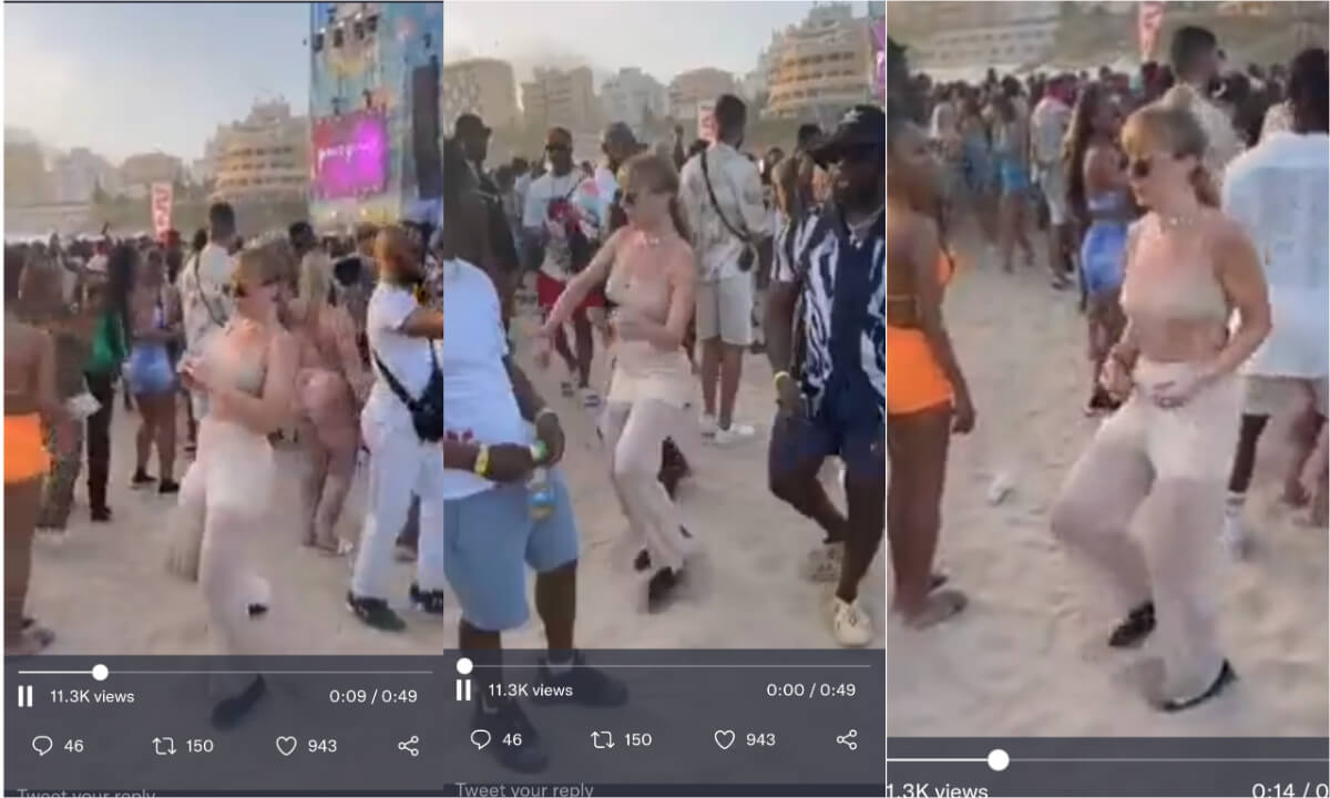 Video Of A White Lady Dancing To Amapiano At Afronation Wows Mzansi