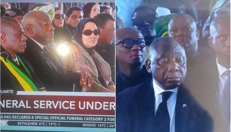 Cyril Ramaphosa Caught sleeping at funerals