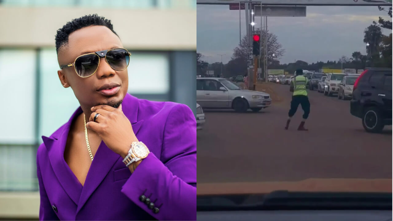 Watch| South African DJ Tira Charmed By Zimbabwean Traffic Police Officer 