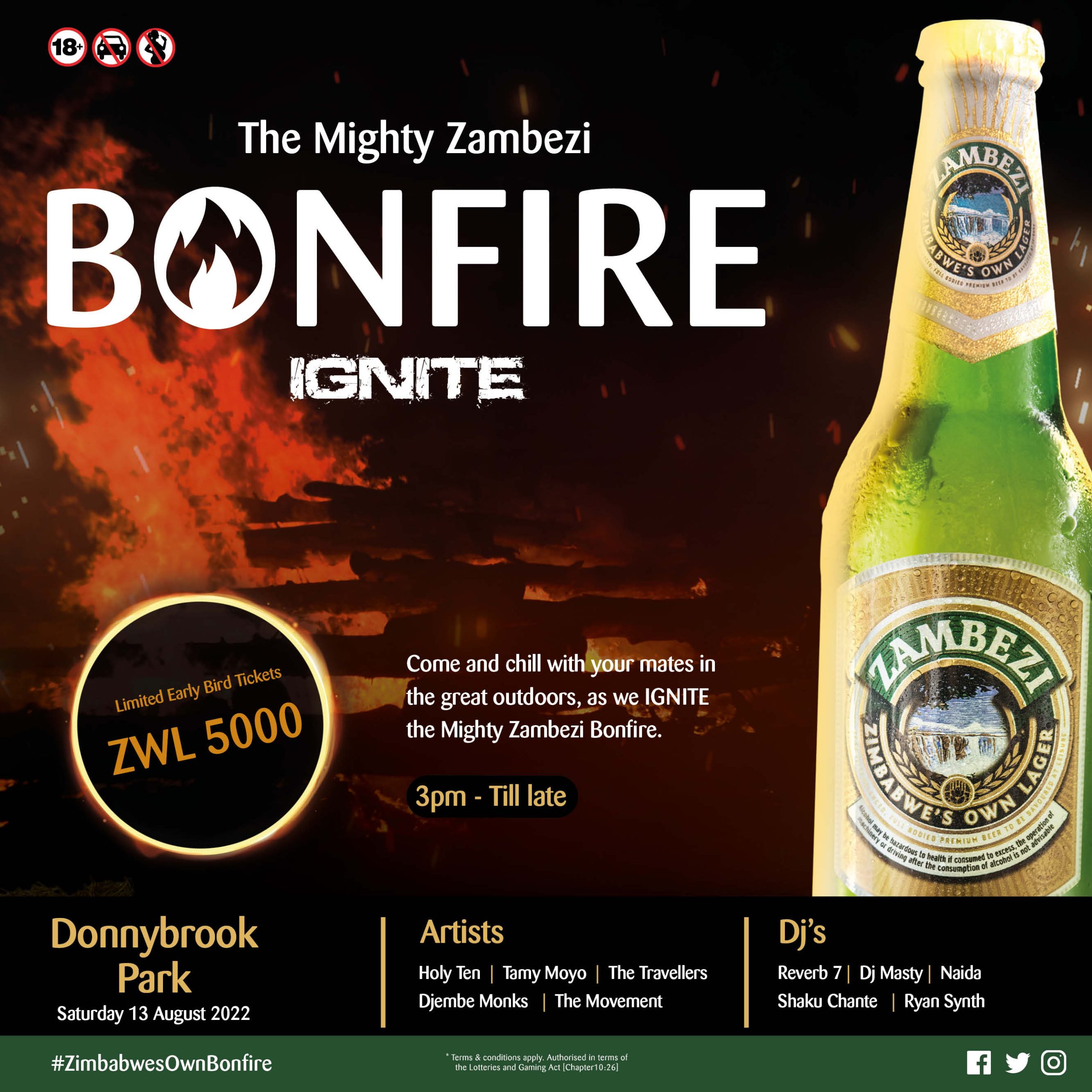 Local Artists clash at Mighty Zambezi Lager Bonfire 