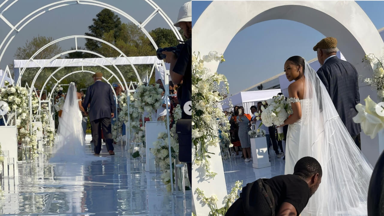Pics| Inside K Naomi And Tshepo Phakathi's White Wedding
