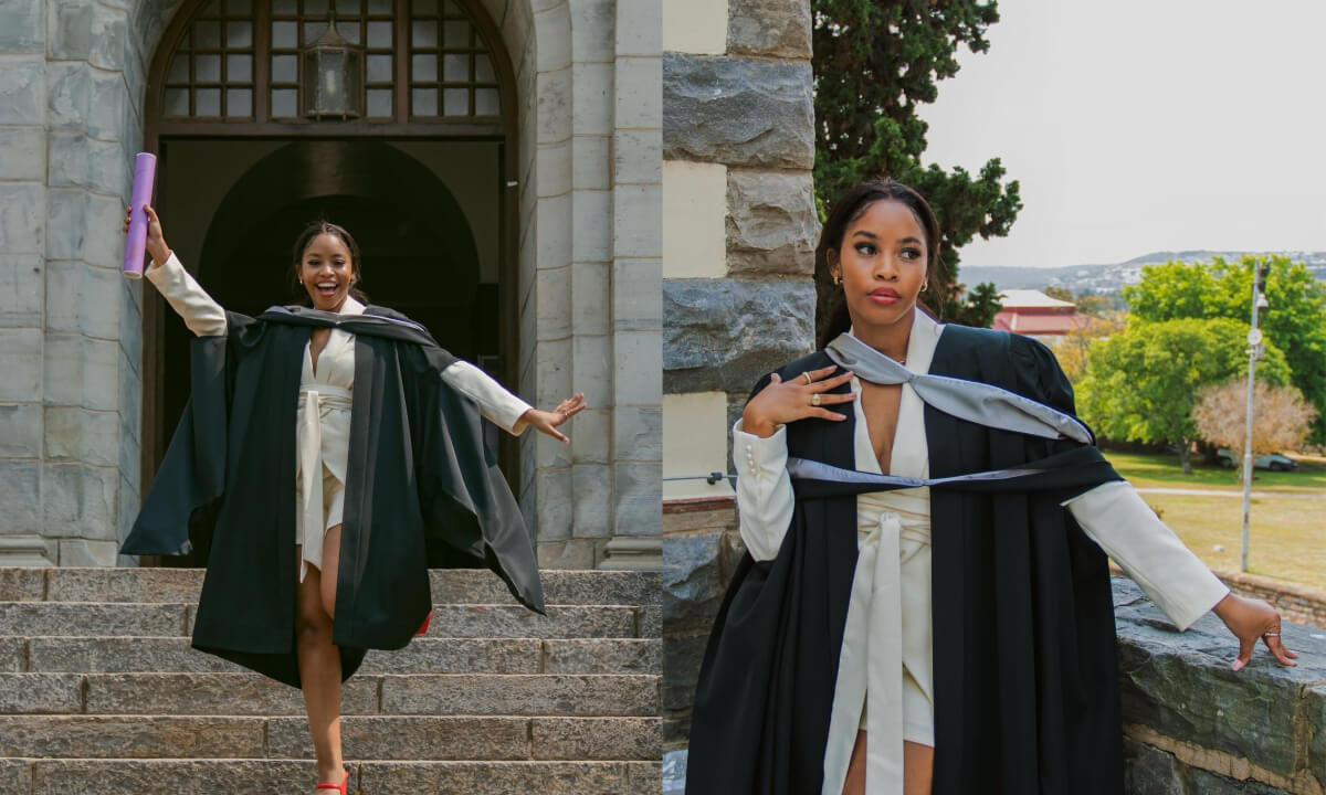 Siphesihle Ndaba celebrates her academic achievements