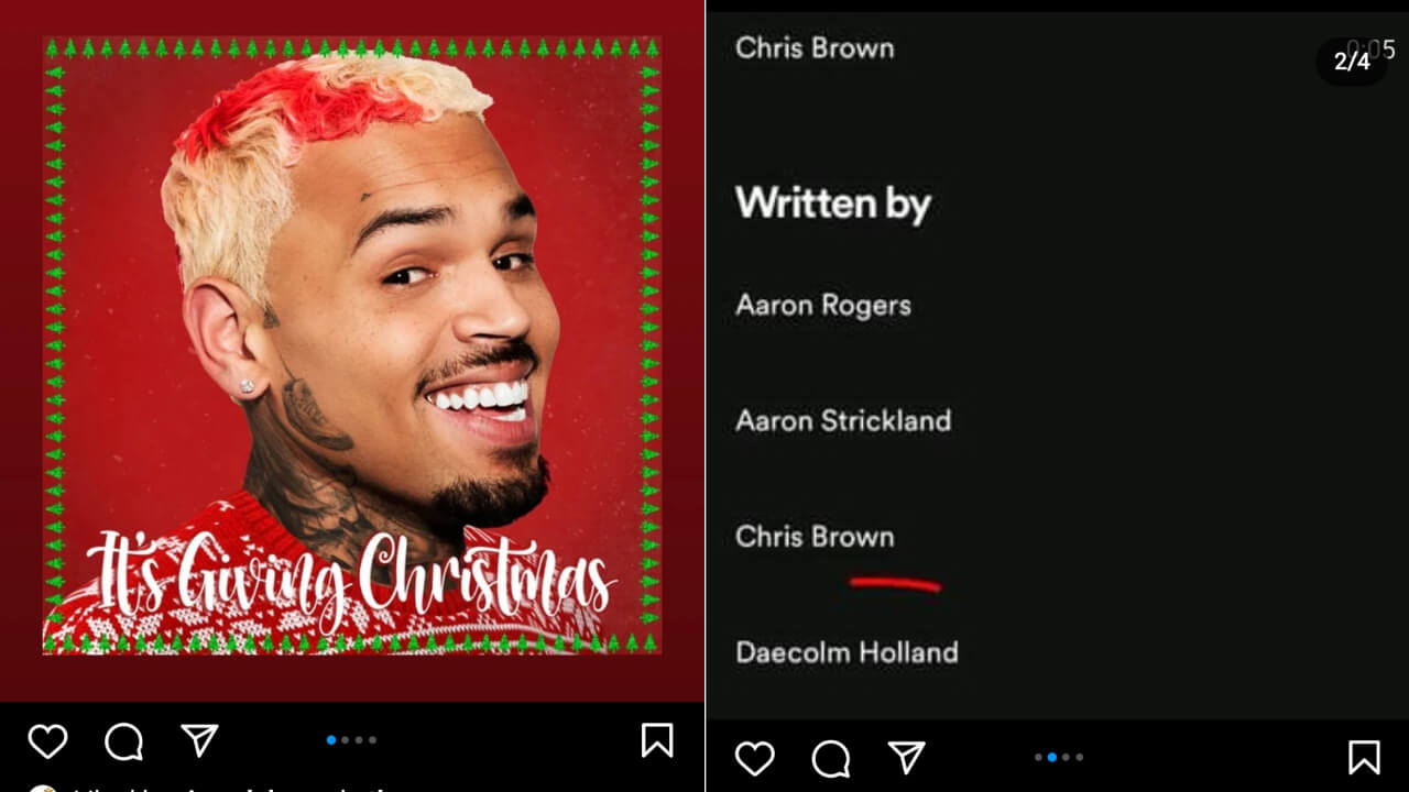 Daecolm Diego Holland Wrote Chris Brown It's Giving Christmas 