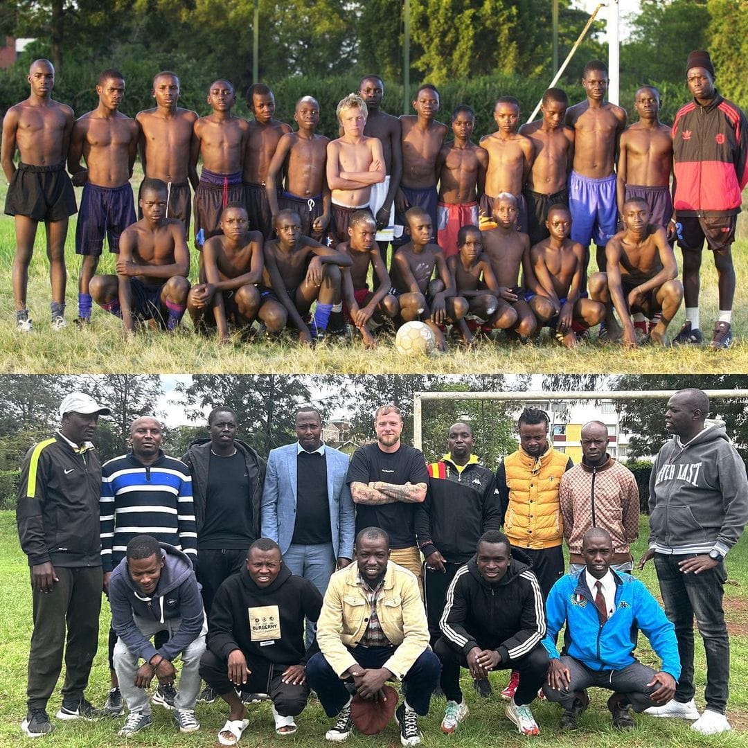 Manchester City Player Goes Back To Kenya To Recreate Viral Childhood Photo