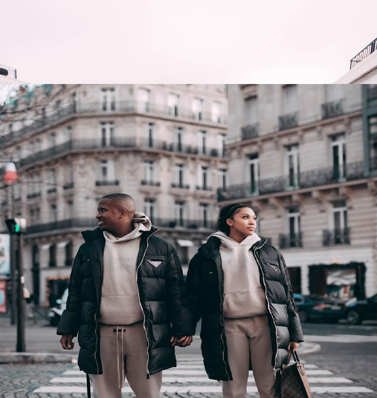 Andile and Tamia in the Paris streets